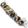 Septarian Stone Gemstone Handmade Ethnic 925 Silver Bracelet 7-8" JCB353-45