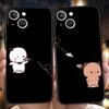 Couple Black and White Love Sun Moon Luxury Phone Case For iPhone 11 12 13 14 15 Pro Max Mini X XR XS 7 8 Plus SE Silicone Cover