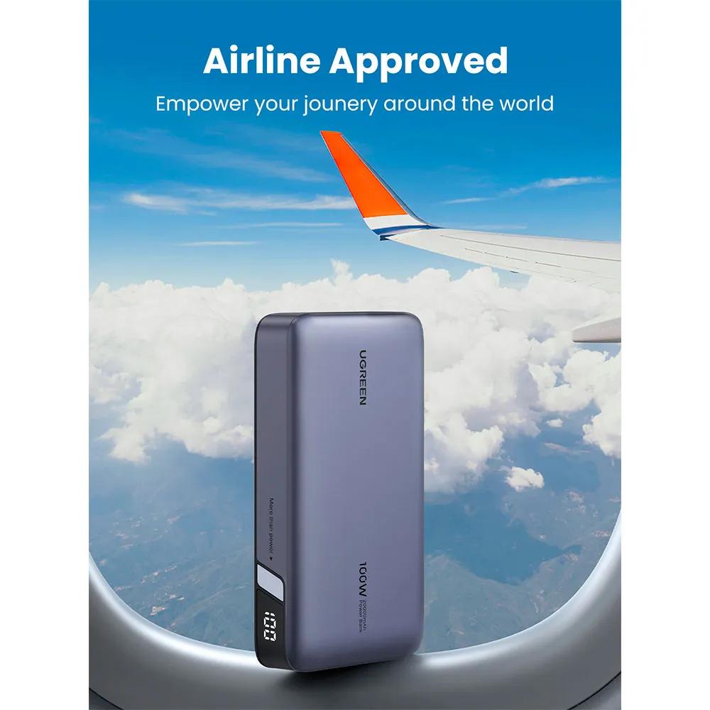 UGREEN 20000mAh Powerbank 100W Gray