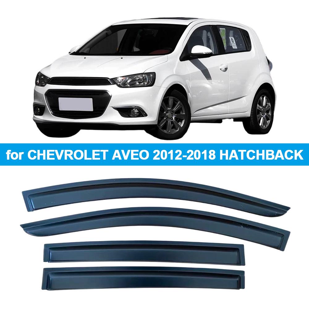 Дефлекторы боковых окон Chevrolet Aveo 2012-2018 Хэтчбек для защиты от дождя и солнца