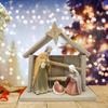 Nativity Scene Figurine Tabletop Figure Statue Holy Family Ornament for