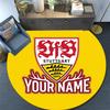 Custom Name VfB Stuttgart Round Area Rug,Carpet Rug for Living Room Bedroom Sofa Playroom Decor,Non-slip Floor Mat
