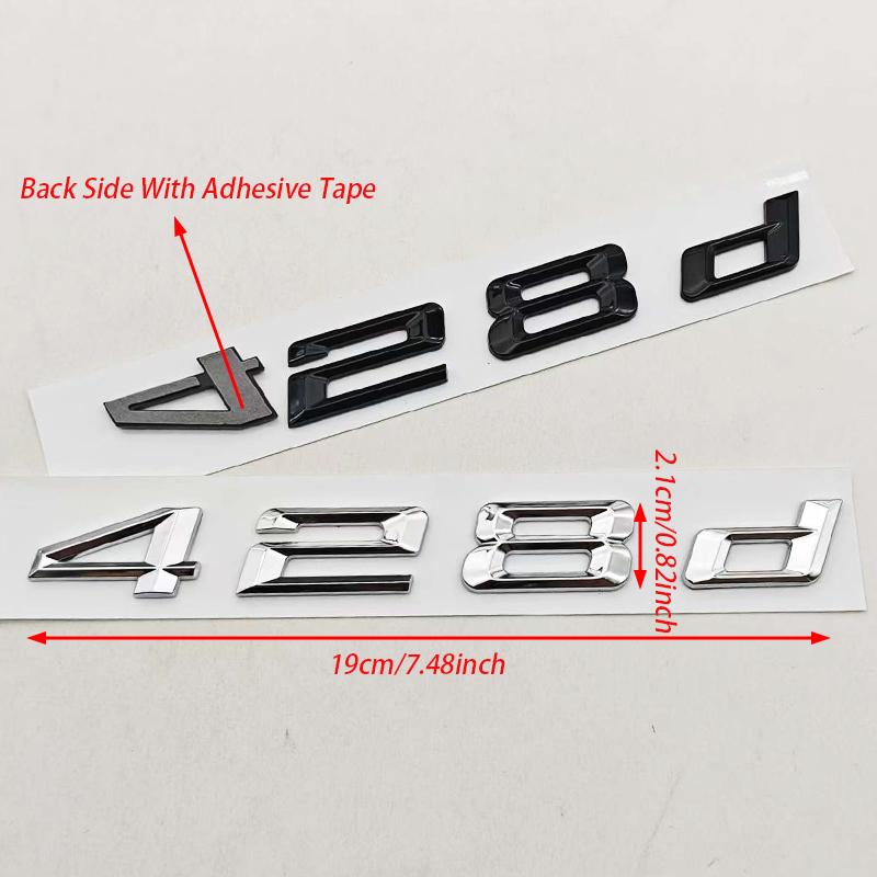 3D ABS Car Letters Logo 420d 430d Badge Sticker Rear Trunk Emblem Decals For BMW 4 Series F32 F33 F36 Auto Marking Accessories