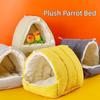 Hanging Pet Bird Bed Warm Cotton Stuffed Bird Hut New Budgie Hammock  for Winter
