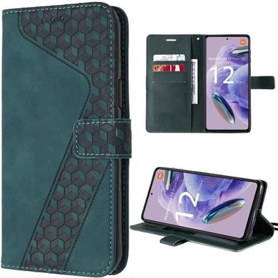 Чехол для Xiaomi Redmi Note 12 Pro Plus 5G - E.F.Connection - Зеленый чехол-кошелек из ПУ-кожи - Подставка - Гибкий