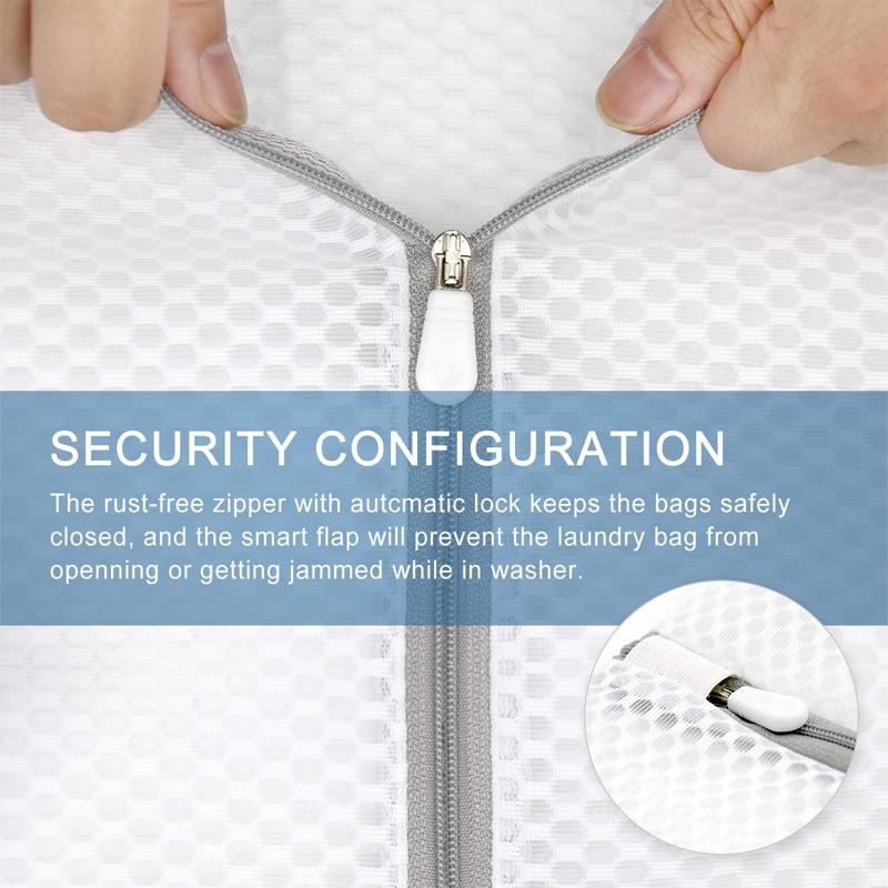 3 Heavy-Duty Honeycomb Laundry Bags for Delicate Clothes, 12 X 16 Inches, 8 X 12 Inches, and 16 X 20 Inches