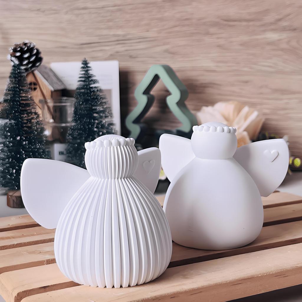 Chubby and Elegant Angel Mold, Suitable for Christmas, Halloween, Wedding, Compatible with Silicone, Plaster, Resin, Clay, DIY