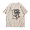 Anime Men Japanese Writing Dragon Graphic Y2k T-ShirtT-shirts White 100% Cotton Short Sleeve O-Neck Tops Tees Shirts  Styles 10