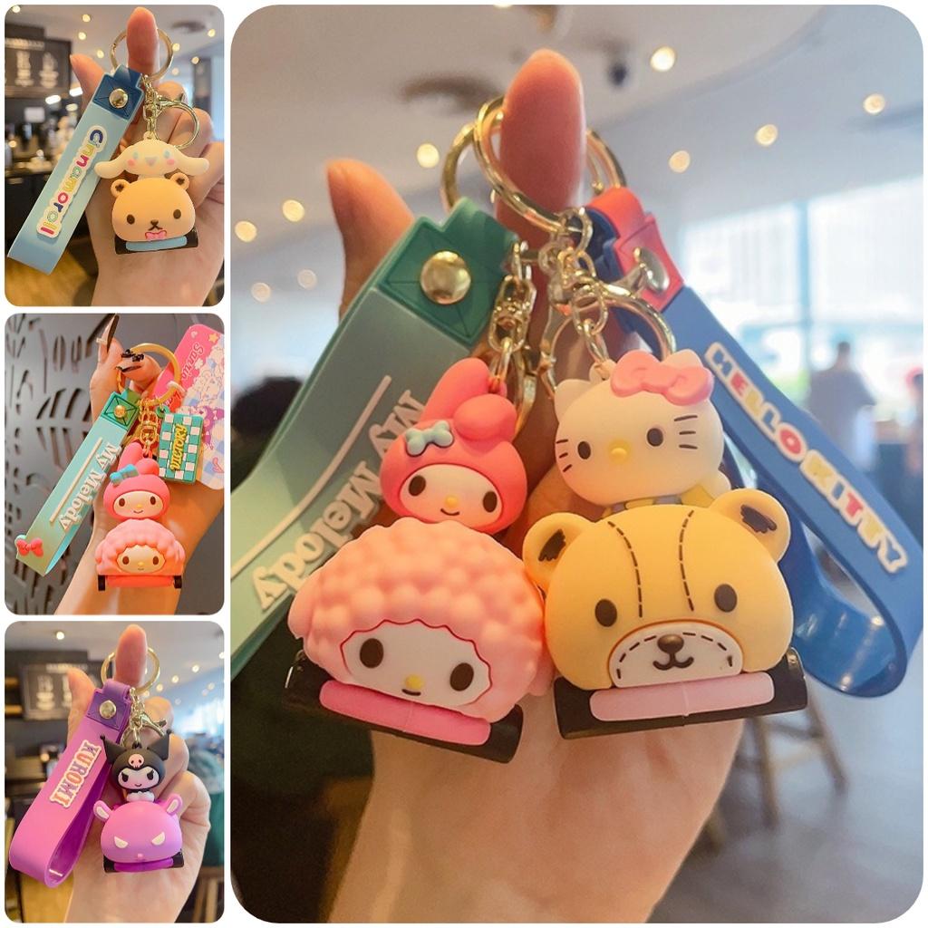 Милый мультяшный Sanrio Брелок для ключей автомобиля Подвеска для сумки Креативное украшение для автомобилей Карточка с тигром Jg-1083