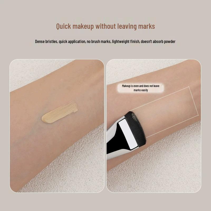 Кисть с плоской головкой без разводов для гладкого нанесения тональной основы и консилера