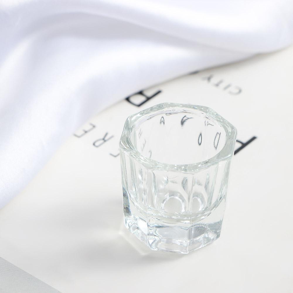 Liquid UV Container Powder Nail Art Tool Mixing Glass Cup Crystal cup Octagon Cup Manicure Tools