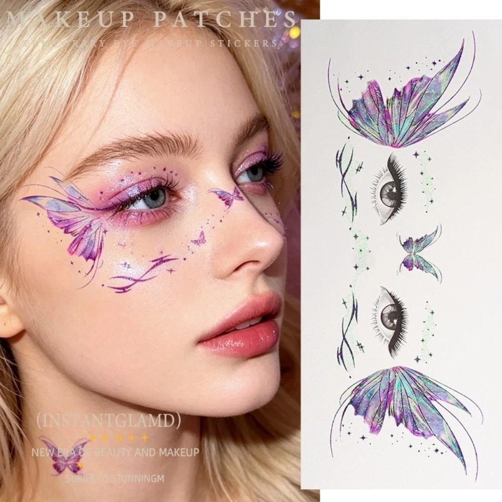 Waterproof Face Tattoo Sticker Realistic Face Temporary Tattoo Dance Performances