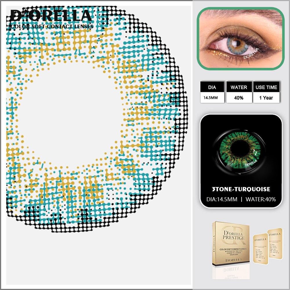 D'ORELLA Трехцветные контактные линзы серии для глаз Цветные контактные линзы цвета глаз 14,5 мм