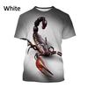 Summer Scorpion 3d Printed Men T-shirt Fashion Personality Carnivore Unisex Casual O-Neck Animal Short-sleeved Tops Streetwear