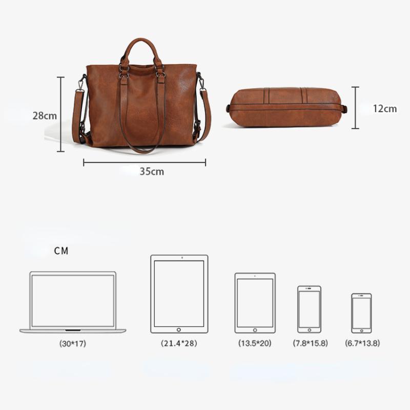 Luxury Designer Faux Leather Tote Shoulder Bags Solid Color Large Capacity Handbag for Women Top Handle HandBag Ladies Messenger Bag