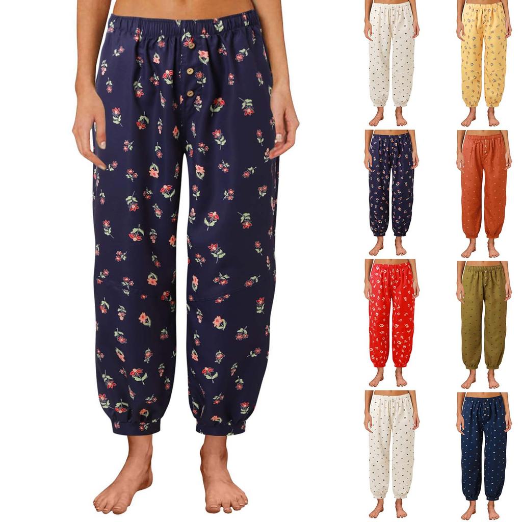 Women's Loose Casual Pants With Pockets Fashionable Lightweight Women's Loose Overalls For Hiking