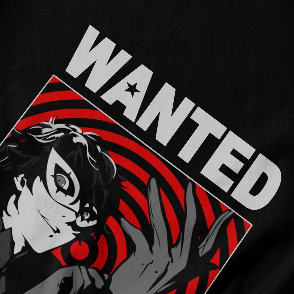 Мужская футболка Persona Game Wanted Joker Pops Y2K Графическая с коротким рукавом Унисекс Одежда Футболки