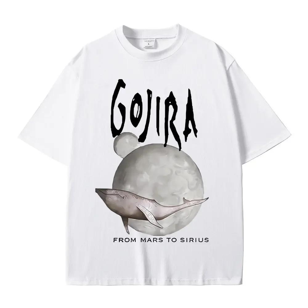 France Metal Band Gojira From Mars To Sirius Flying Whales Music Album Graphic T Shirt Unisex Wounisex Vintage Gothic Rock Tshirts Bl