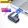 Essager 100 Вт USB Type C Магнитный адаптер Type-C «папа» на USB C «мама» Магнитный разъем для Mackbook Pro Huawei USB-C конвертер