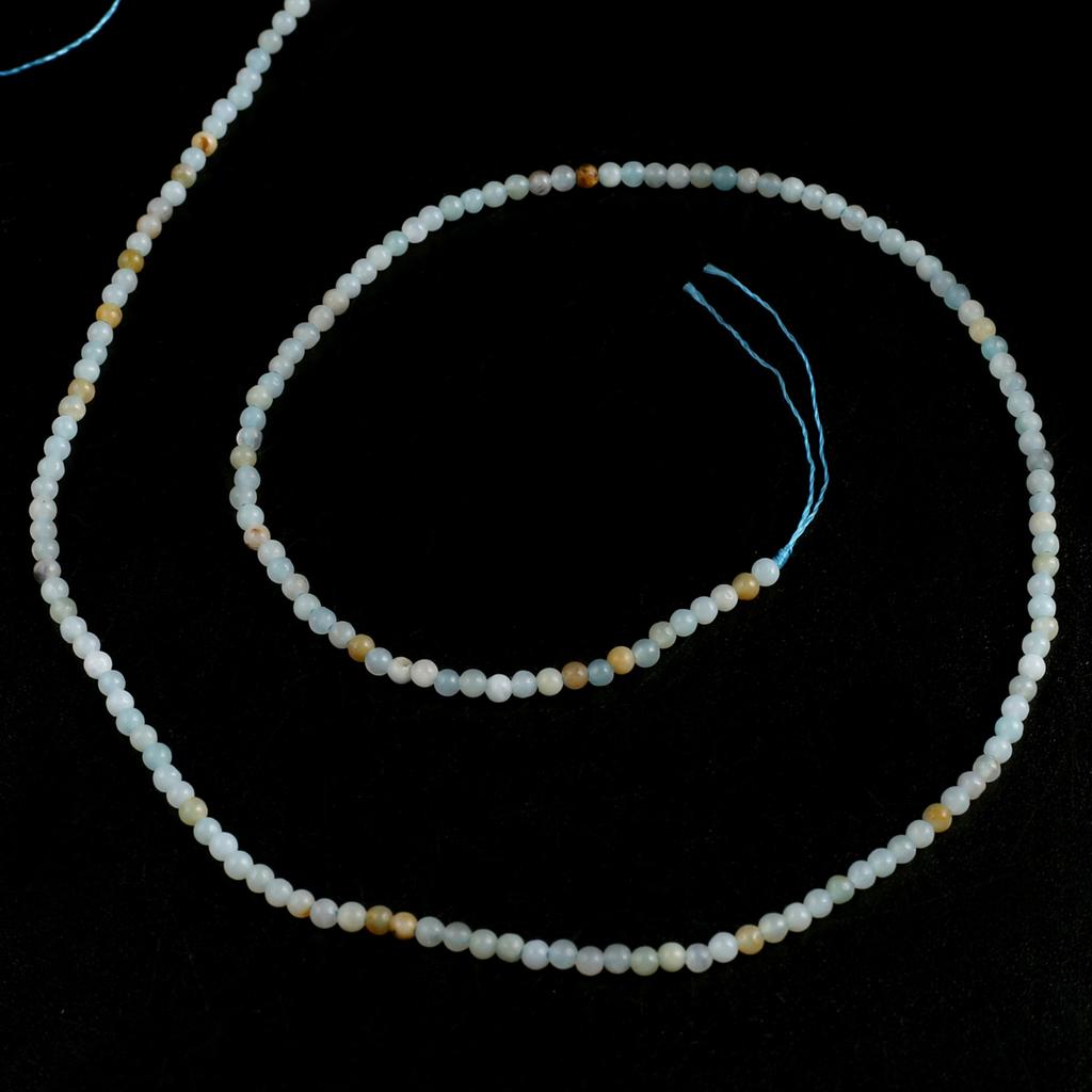 Граненые бусины 2 мм из натурального камня амазонита, круглые изолирующие бусины для изготовления ювелирных изделий, ожерелье, браслет, серьги, аксессуар