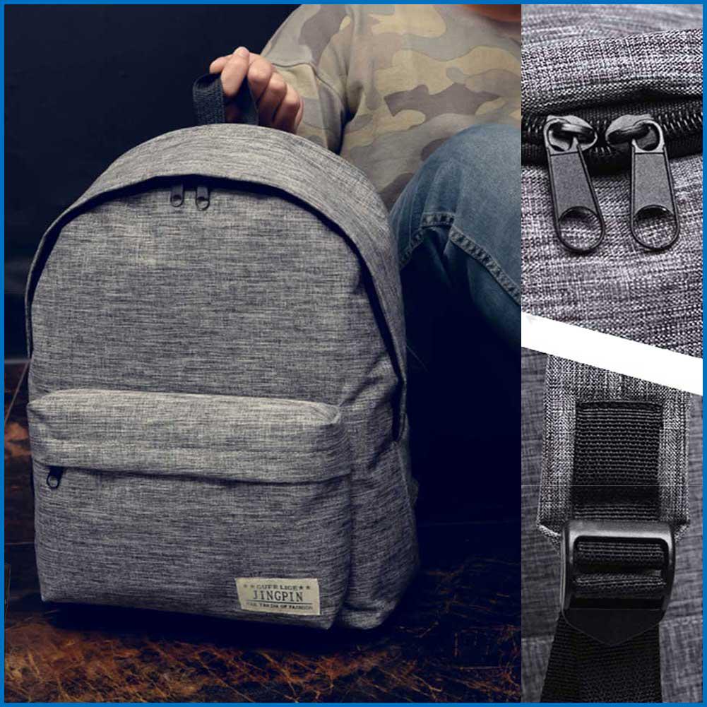 Однотонный холщовый рюкзак для средней школы, модный школьный рюкзак в корейском стиле для студентов колледжа, мужской Fema