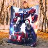 Transformers Flannel Blanket Soft Warm All-Season Throw, Design for Camping, Car Travel, Hiking Sofa, Bed, Office Perfect Gift for Parties