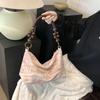 Beaded Handheld Square Bag New Chinese Style Bag Flow Velvet Underarm Bag Versatile Shoulder Bag
