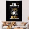 Drummer's Humor Tapestry Design Patterned Tapestry Decorative Wall Hanging, Home Bedroom Living Room Decor