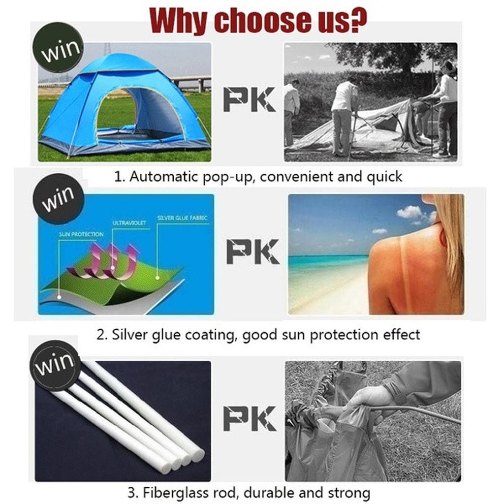 Pop-Up Beach Tent Sun Shelter UV Beach Shelter For Outdoor Sets Up