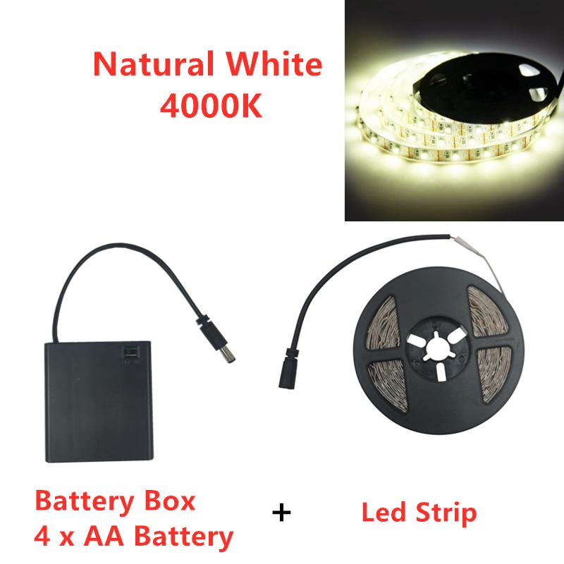Battery 5V USB LED Strip 2835 DC LED Light Flexible 50CM 1M 2M 3M 5M white warm Waterproof TV Background Lighting Night light
