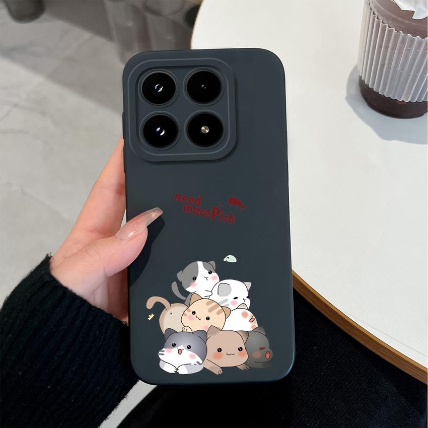 Чехол для телефона Xiaomi 17 14T 15 15T Pro Poco M7 M8 C71 C75 F7 F8 Милые Аниме Совы Жидкий Силикон Модный Чехол для Xiaomi Противоскользящая Задняя Крышка