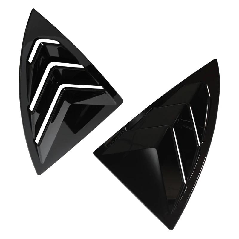 Car Rear Window Shutter Accessories 2pcs Cover Trim Window Louver Side Vent Trim For Tesla Model Y 2019-2025