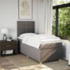 Vidaxl Континентальная кровать с матрасом, цвет тауп, ткань, 90x190 см