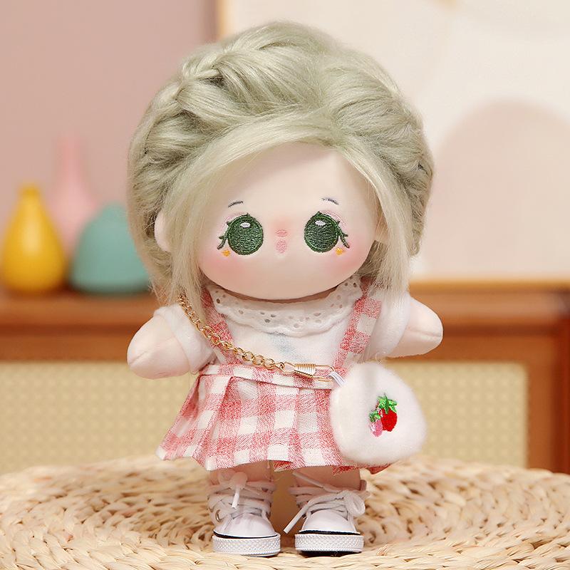 20 см хлопковая плюшевая кукла-девочка может менять одежду, юбки и куклы, чтобы дарить подарки девушкам и парам