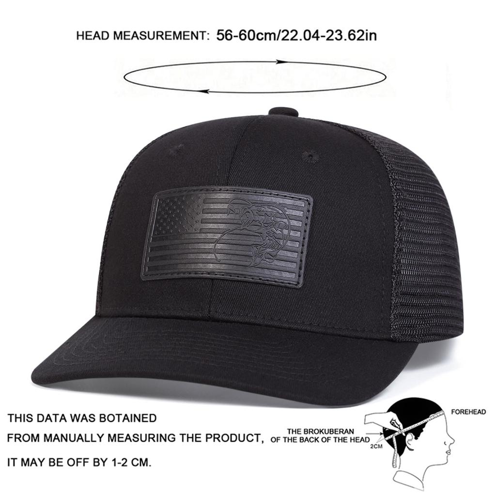 Бейсболка унисекс с микроизогнутой черной пузырчатой рыбкой и американским флагом, кожаная этикетка, регулируемая сетка, солнцезащитные кепки, весна-лето, для спорта на открытом воздухе, для путешествий