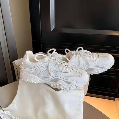 Новая женская обувь 2025 весна легкая роскошь высокий класс универсальная мягкая подошва повседневная женская тренировочная обувь мягкая подошва не устают обувь Форреста Гампа