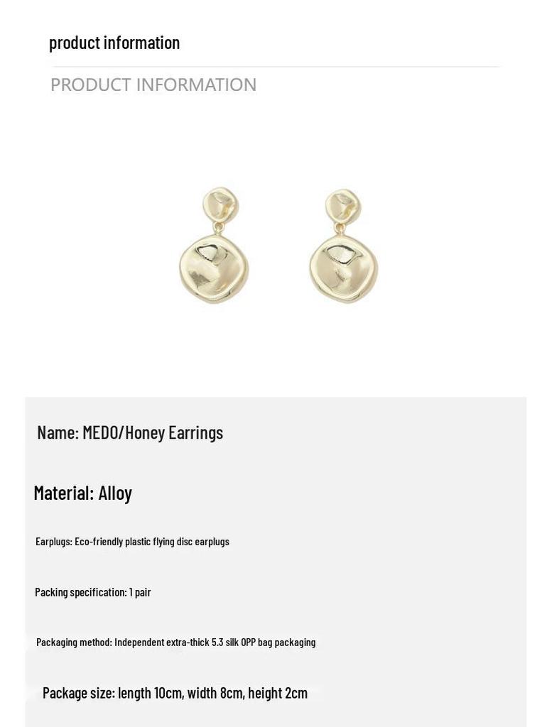 Минималистичные геометрические серьги-пусеты из серебряных игл S925, полированное золото, модная роскошь, трансграничные бестселлеры, ювелирные украшения для ушей.