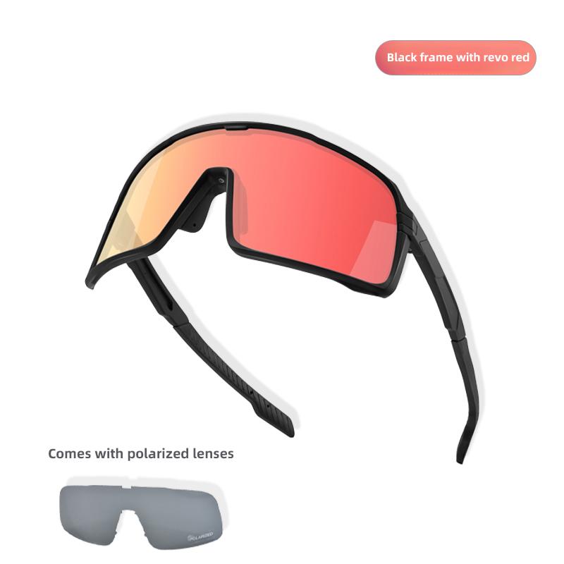 Performance Sports Sunglasses Clear MTB Bicycle Riding Shield Lens Guaranteed Red Polarized Set for Cycling Outdoor Fishing