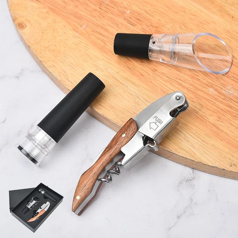 Wood Handle Professional Red Wine Opener Portable Screw Corkscrew Multifunction Wine Bottle Opener Kitchen Tools Beer Openers