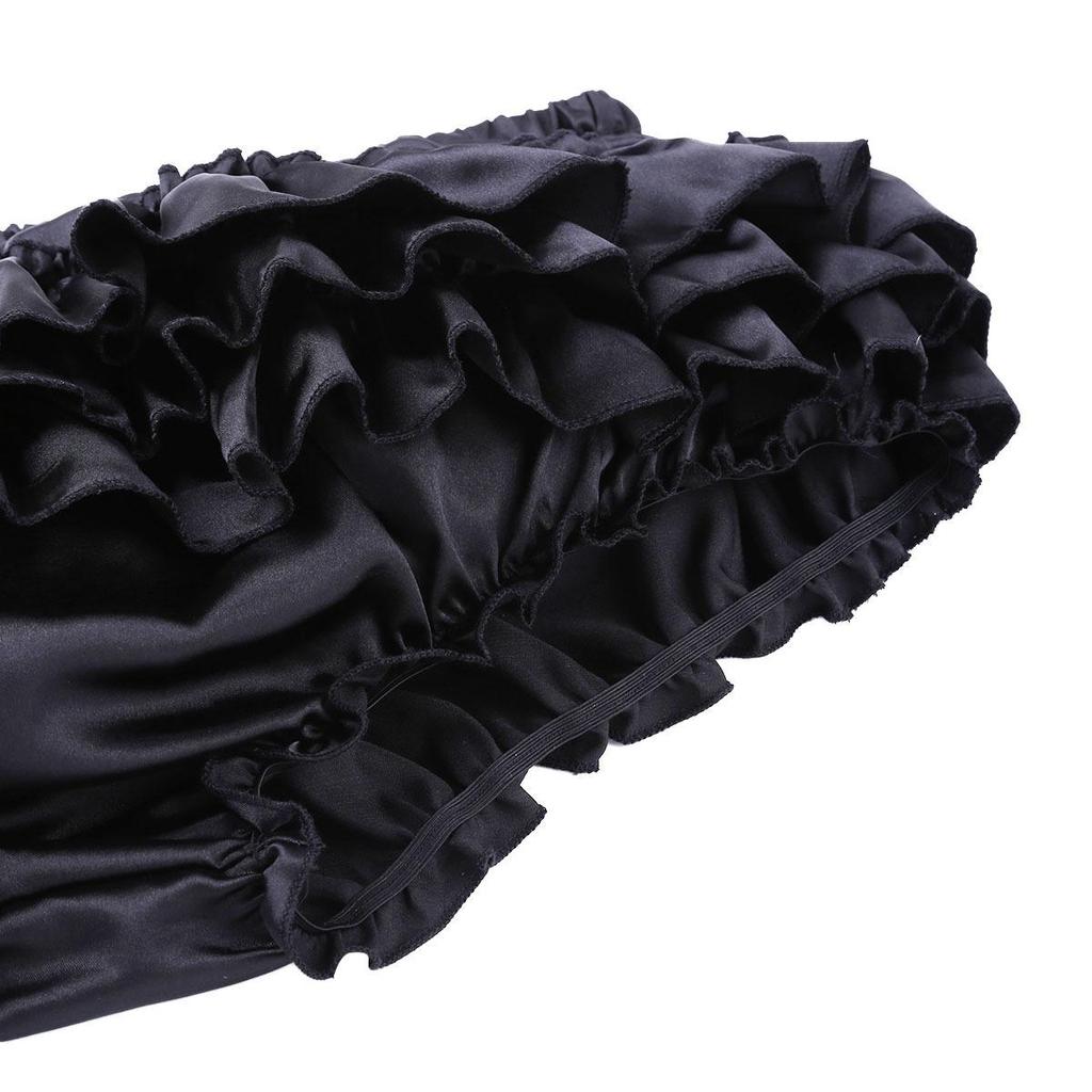 Сексуальные мужские блестящие атласные трусы с оборками и юбкой-кроссдрессом