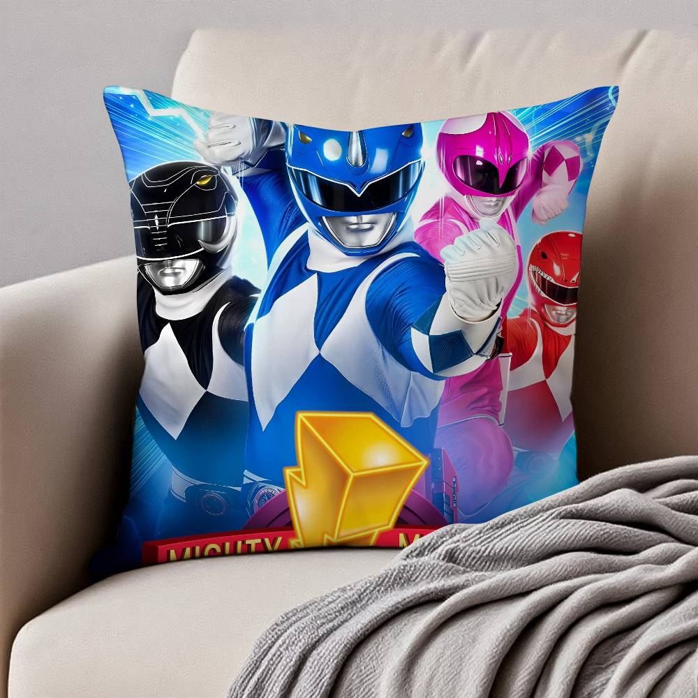 M-Могучие M-Морфины Пауэр Рейнджерс Наволочка Наволочка против пылевых клещей Невидимая молния Шелковистый короткий плюш Чехол для диванной подушки