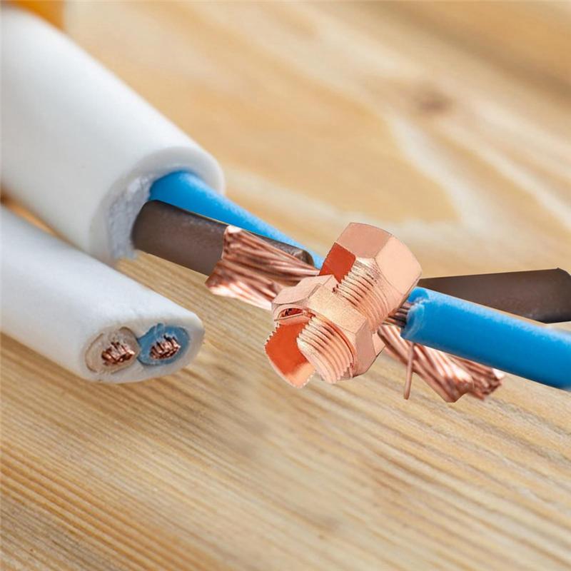 B67A 10Pcs Split Bolt Connector, Grounding Split Bolt Connector Split Bolt Connector for Complete Earth on Bare Wires TJ-16