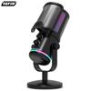 Емкостный USB-микрофон с шумоподавлением и RGB-подсветкой для компьютера, записи на телефон, игр, стриминга и видео