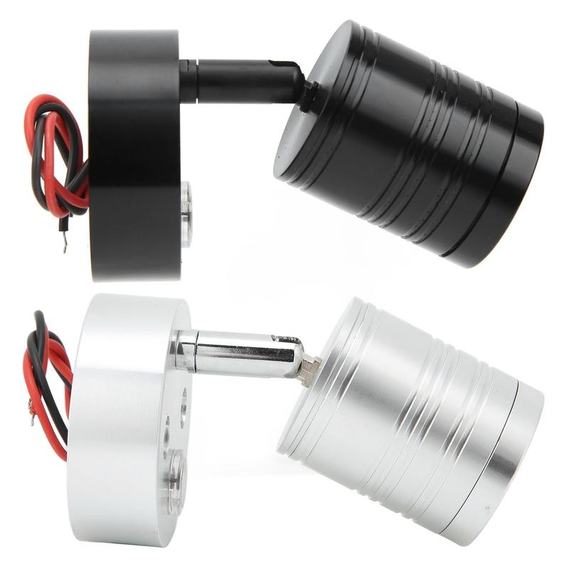 Interior Reading Spotlight LED RV Reading Light Adjustable Chrome Aluminum Alloy 90° Rotatable 10‑30V 3W for Campers