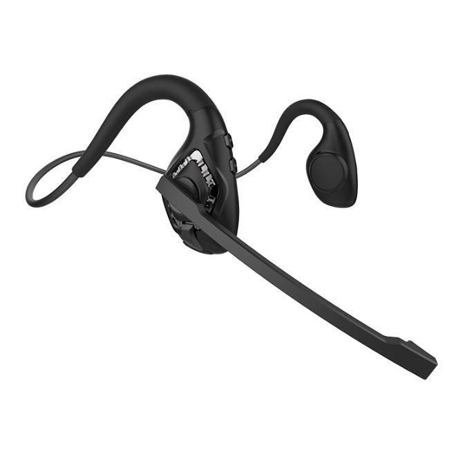 Bluetooth Headset with Boom Microphone Open Ear Headphones w Noise Cing Mic Wireless Headset