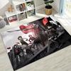 Anime Attack On Titan Eren Mikasa Cartoon Rug for Bedroom Living Room Sofa Home Doormat Decor,Kids Play Non-slip Floor Mat Gift