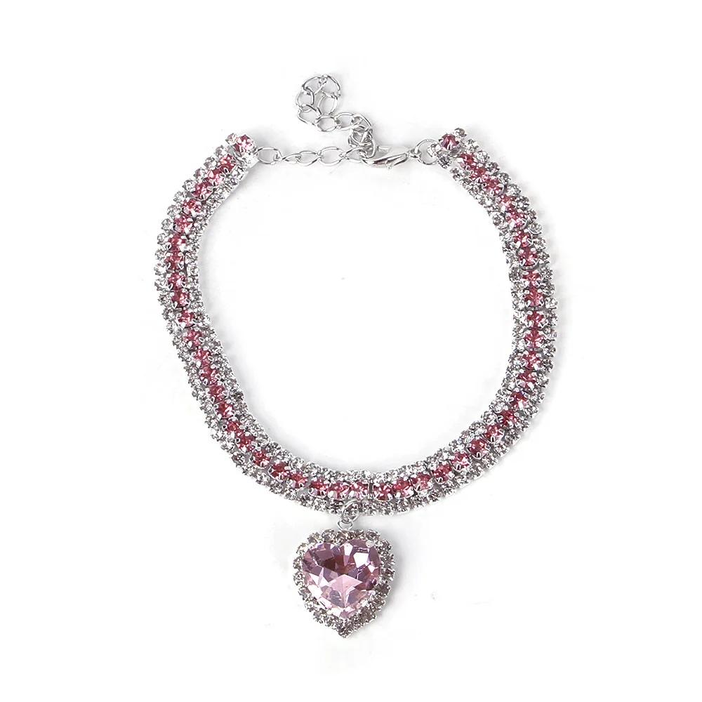 Милый ошейник для кошек, красивые стразы, ожерелье для щенков и собак, аксессуары для кошек, ошейник для кошек с бриллиантами, ожерелье для котят