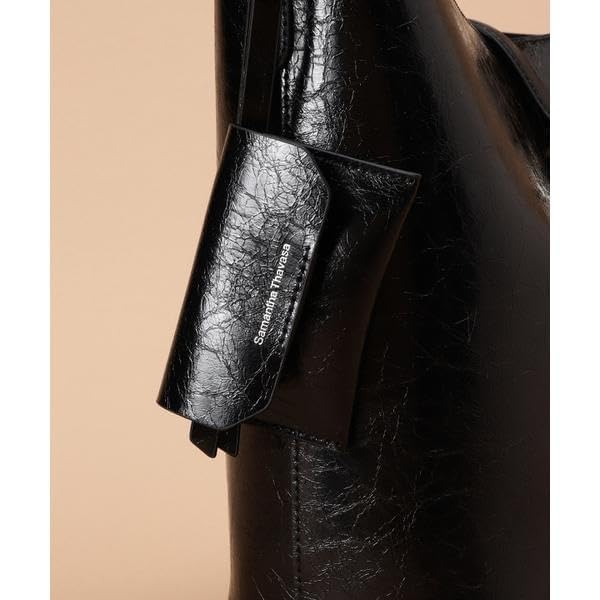 Сумка-ведро из крековой кожи для девочек темно-зеленая [Samantha Thavasa]