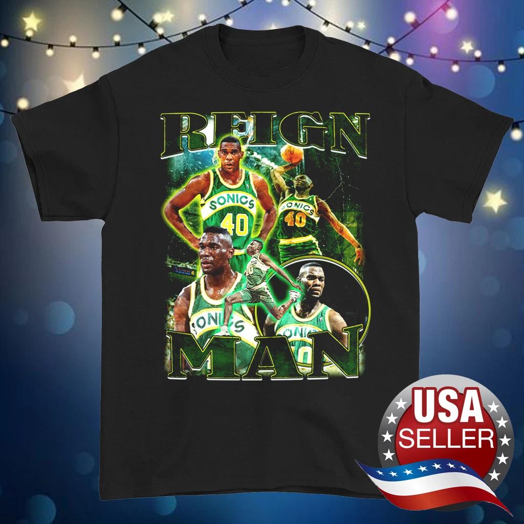 Shawn Kemp basketball T-shirt Black Unisex All SIzes