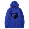 2025 spring and autumn men's black cat claw love couple shirt hooded sweater direct supply one piece hair